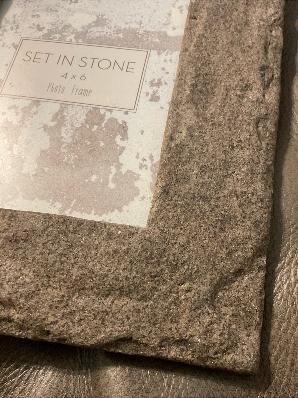 SET IN STONE 4x6 Rustic Textured Photo Frame - Picture 2 of 7